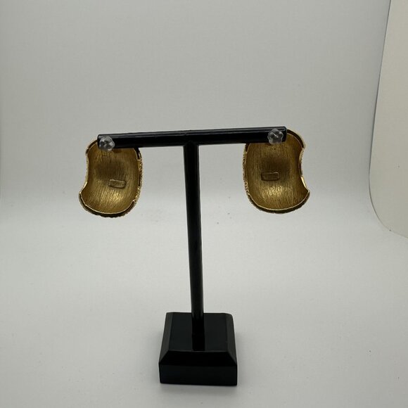 Trifari Gold-Tone Textured Post Earrings For Women - Picture 4 of 6